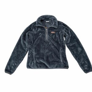 Columbia Women’s Fireside 1/4 Zip Sherpa Fleece Pullover | Gray | Size Small